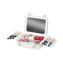 A Photo Of Green Lion Fest Makeup Bag – Portable LED Cosmetic Storage with Touch Control