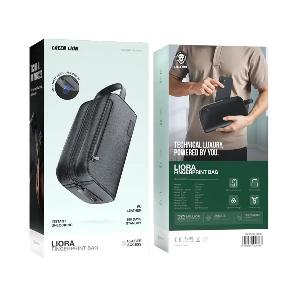 A Photo Of Green Lion Liora Fingerprint Bag - Black