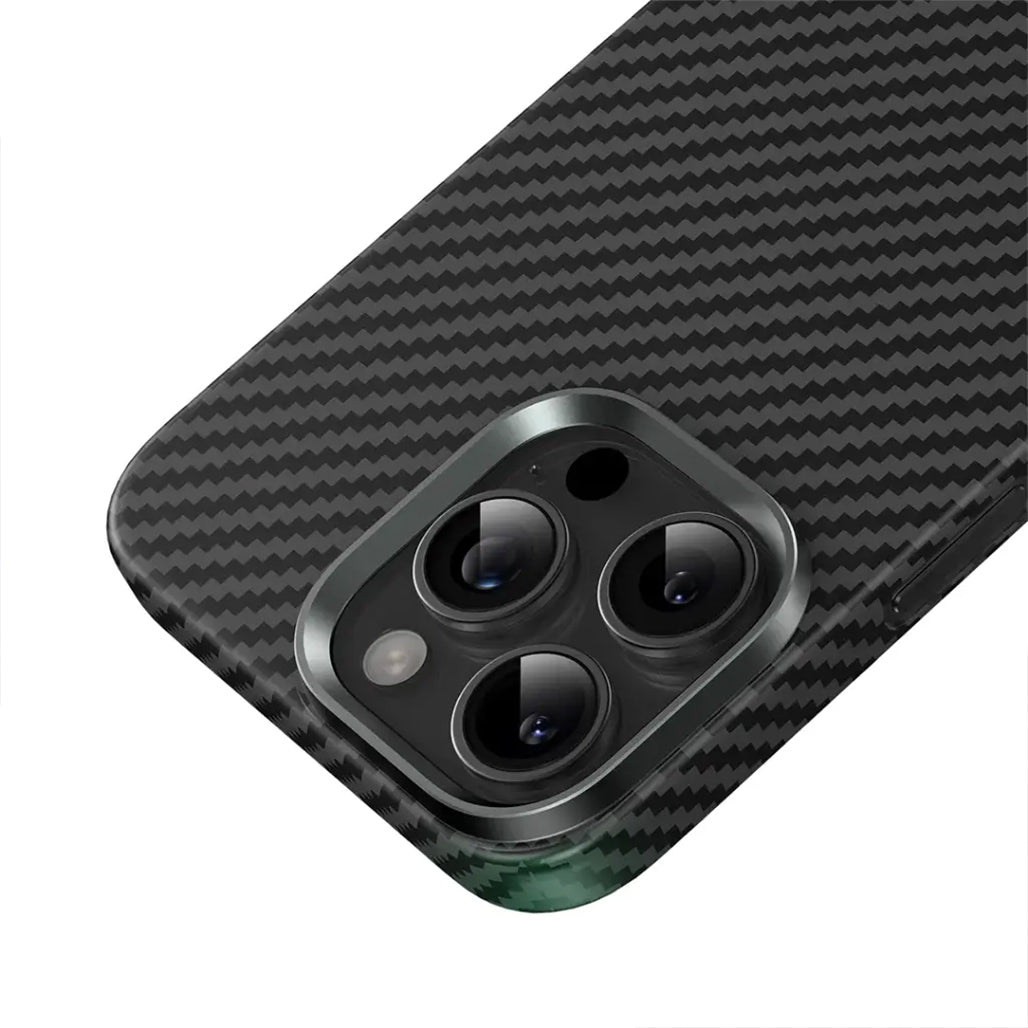 A Photo Of Green Lion Kevlar MagSafe Case for iPhone 16 Pro – Slim, Durable & Scratch-Resistant Cover