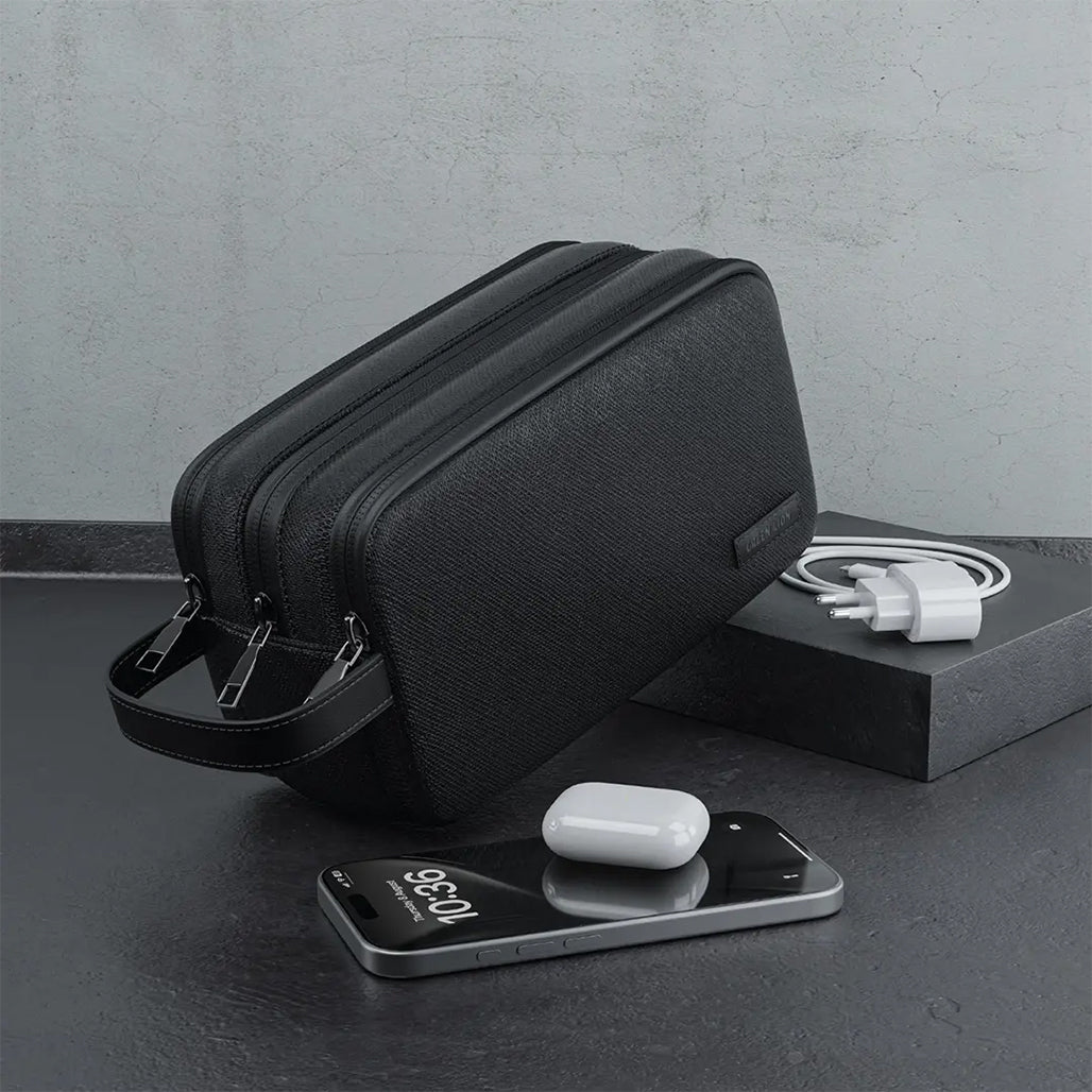 A Photo Of Green Lion Monarch Clutch Bag – Black | Stylish & Durable PU Leather Organizer