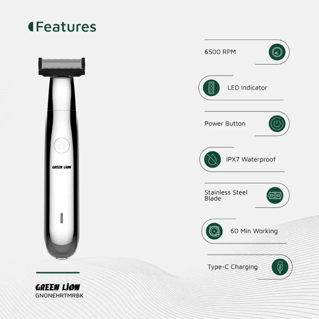A Photo Of Green Lion One Blade Pro Hair Trimmer - Black