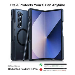 A Photo Of Torras Guardian-Mag Case for Samsung Galaxy Z Fold 6 – Magnetic Slim Fit Case with S Pen Holder, No Adhesive, Compatible with Wireless Charging & Magnetic Accessories