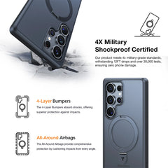 A Photo Of Torras Ostand for Samsung S25 Ultra – Magnetic Kickstand Case with 8ft Drop Protection