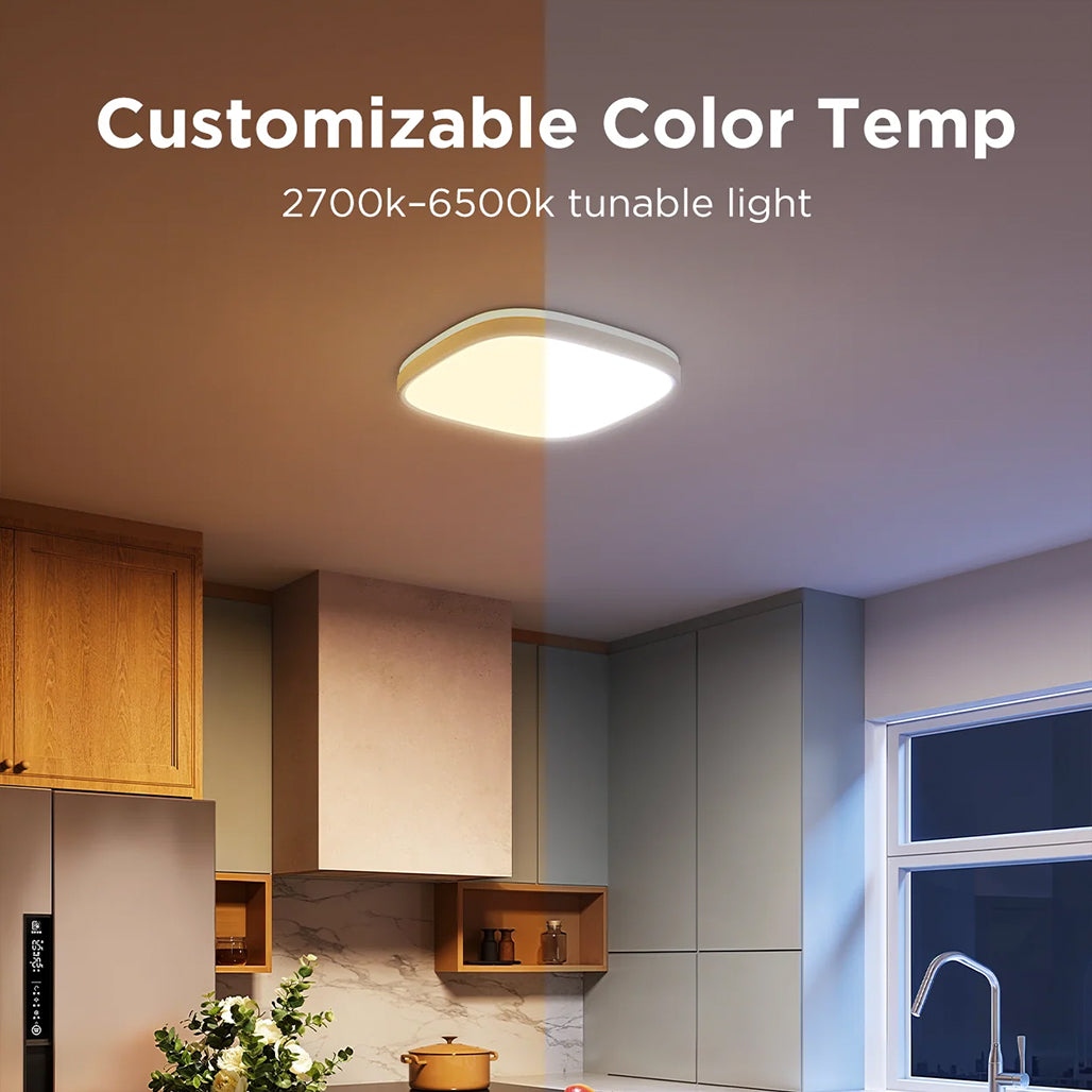 A Photo Of Govee 30cm RGBWW + RGBIC Smart Square Ceiling Light [Energy Class F]