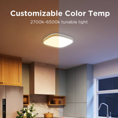 A Photo Of Govee 30cm RGBWW + RGBIC Smart Square Ceiling Light [Energy Class F]