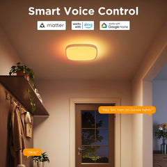 A Photo Of Govee 30cm RGBWW + RGBIC Smart Square Ceiling Light [Energy Class F]