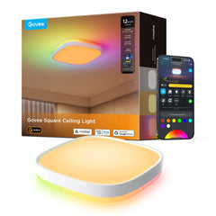 A Photo Of Govee 30cm RGBWW + RGBIC Smart Square Ceiling Light [Energy Class F]
