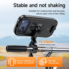 A Photo Of HOCO H95 Waterproof Bike Phone Mount – 360° Rotating Motorcycle & Bicycle Phone Holder