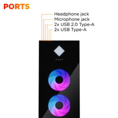 A Photo Of HP Omen 45L GT22-3090 Gaming - B91WJAA#ABA - Core Ultra 9 285K - 64GB RAM - 2TB SSD - RTX 5090 32GB