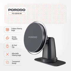 A Photo Of Porodo MagSafe Magnetic Air Vent and Dash Mount