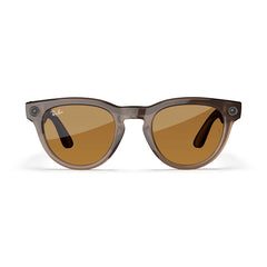 A Photo Of Ray-Ban Meta Headliner Smart Glasses RW4009 – Shiny Warm Stone Frames with Saffron Yellow Transitions® Lenses