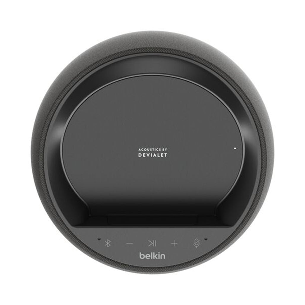 A Photo Of Belkin SOUNDFORM™ Elite Smart Speaker + Wireless Charger with Devialet Audio