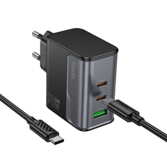 A Photo Of Hoco CS75A - Star Speed PD70W (2C1A) charger set (C to C) (EU)
