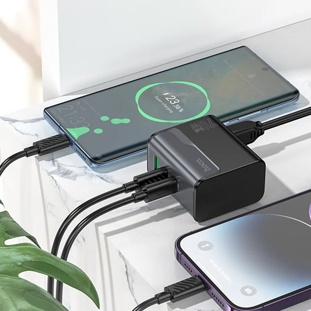 A Photo Of Hoco CS76A 70W Charger - EU Plug