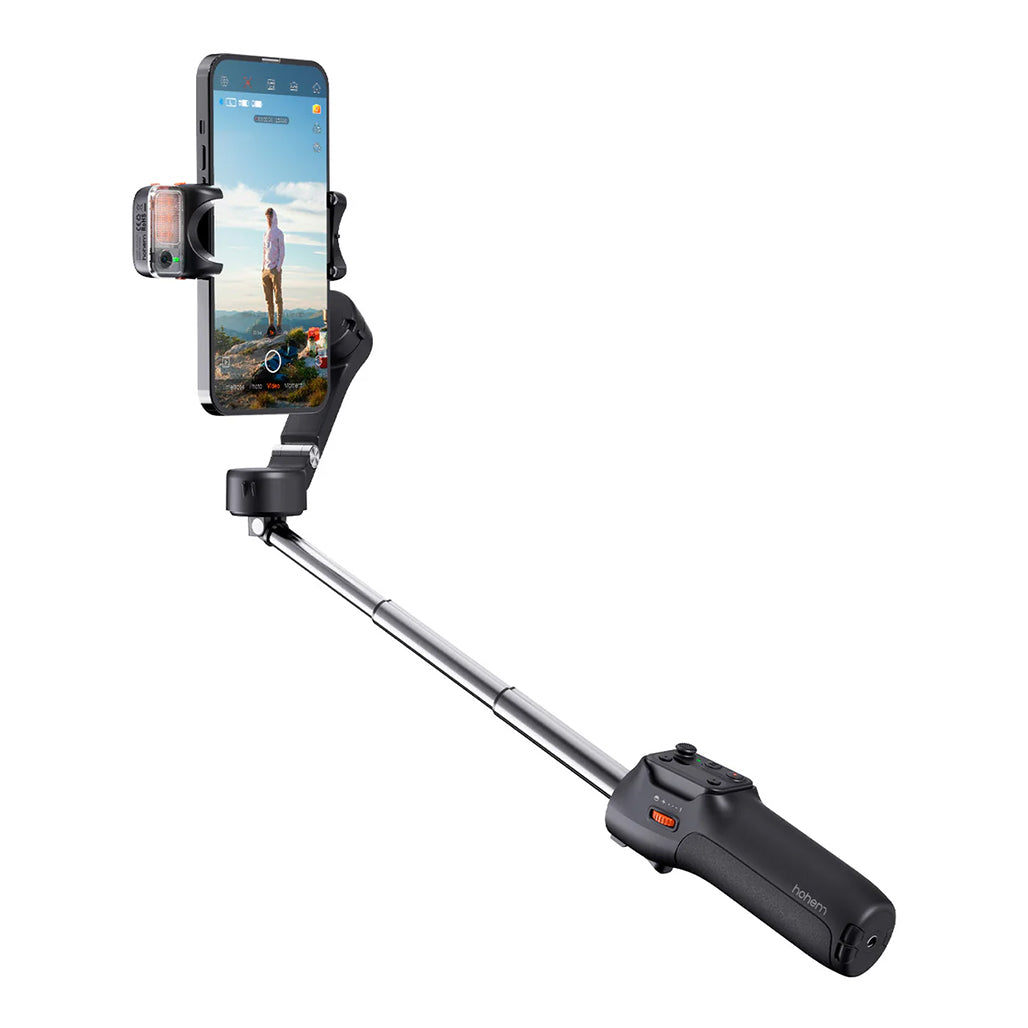 A Photo Of Hohem iSteady V3 Foldable Gimbal Stabilizer with AI Tracking, Fill Light & 3-Axis Stabilization