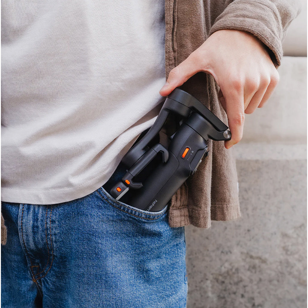 A Photo Of Hohem iSteady V3 Foldable Gimbal Stabilizer with AI Tracking, Fill Light & 3-Axis Stabilization
