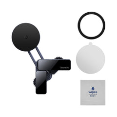 A Photo Of Baseus MaxView Magnetic Car Mount for In-Vehicle Infotainment | 150° Foldable, 270° Angle-Free Viewing | Secure & Convenient