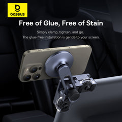 A Photo Of Baseus MaxView Magnetic Car Mount for In-Vehicle Infotainment | 150° Foldable, 270° Angle-Free Viewing | Secure & Convenient