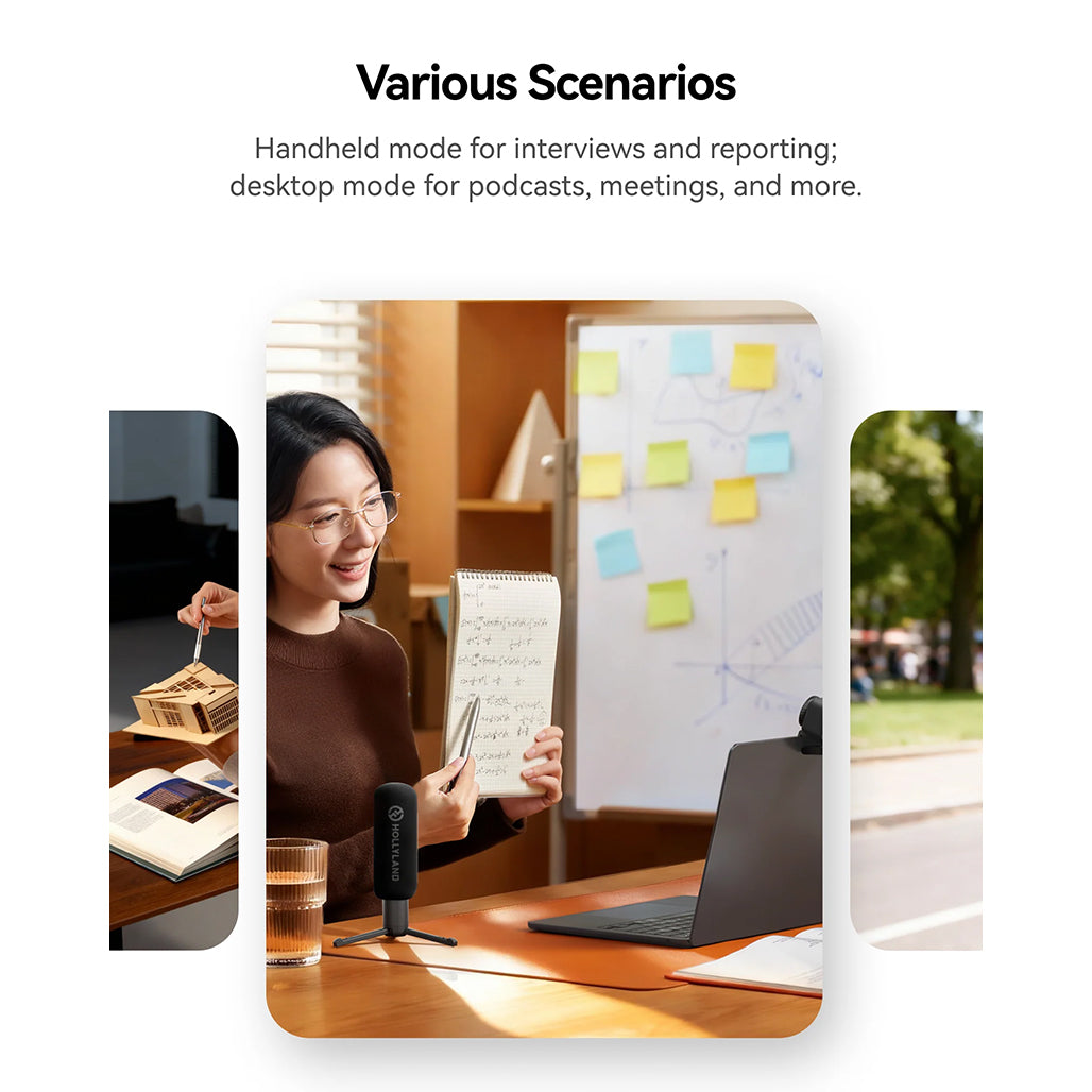 A Photo Of Hollyland Interview Adapter for Wireless Microphones (Handheld/Desktop)