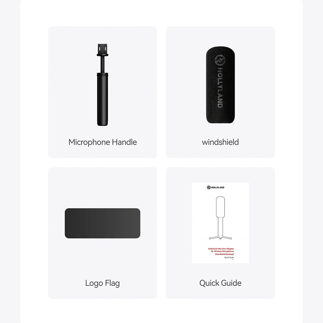 A Photo Of Hollyland Interview Adapter for Wireless Microphones (Handheld/Desktop)