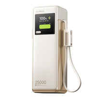 SHARGE HyperTower 170 - 25000mAh 170W Power Bank with Dual Built-In USB-C Cables