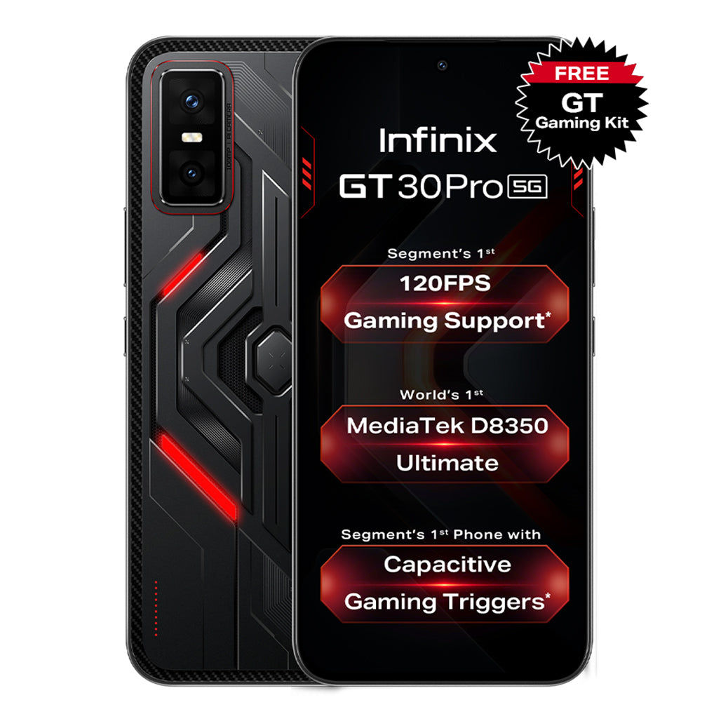 A Photo Of Infinix GT 30 Pro 5G Gaming Kit – 12GB RAM, 512GB UFS 4.0 Storage, 144Hz AMOLED Display, 108MP Camera