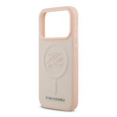 A Photo Of Karl Lagerfeld MagSafe PU Leather Case with Debossed Logo for iPhone 17 Pro Max