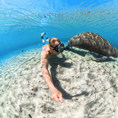 A Photo Of Insta360 X5 Invisible Dive Case – Waterproof 360° Underwater Housing (Up to 60m)