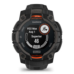 A Photo Of Garmin Instinct 3 45mm Solar - Black with Black Band