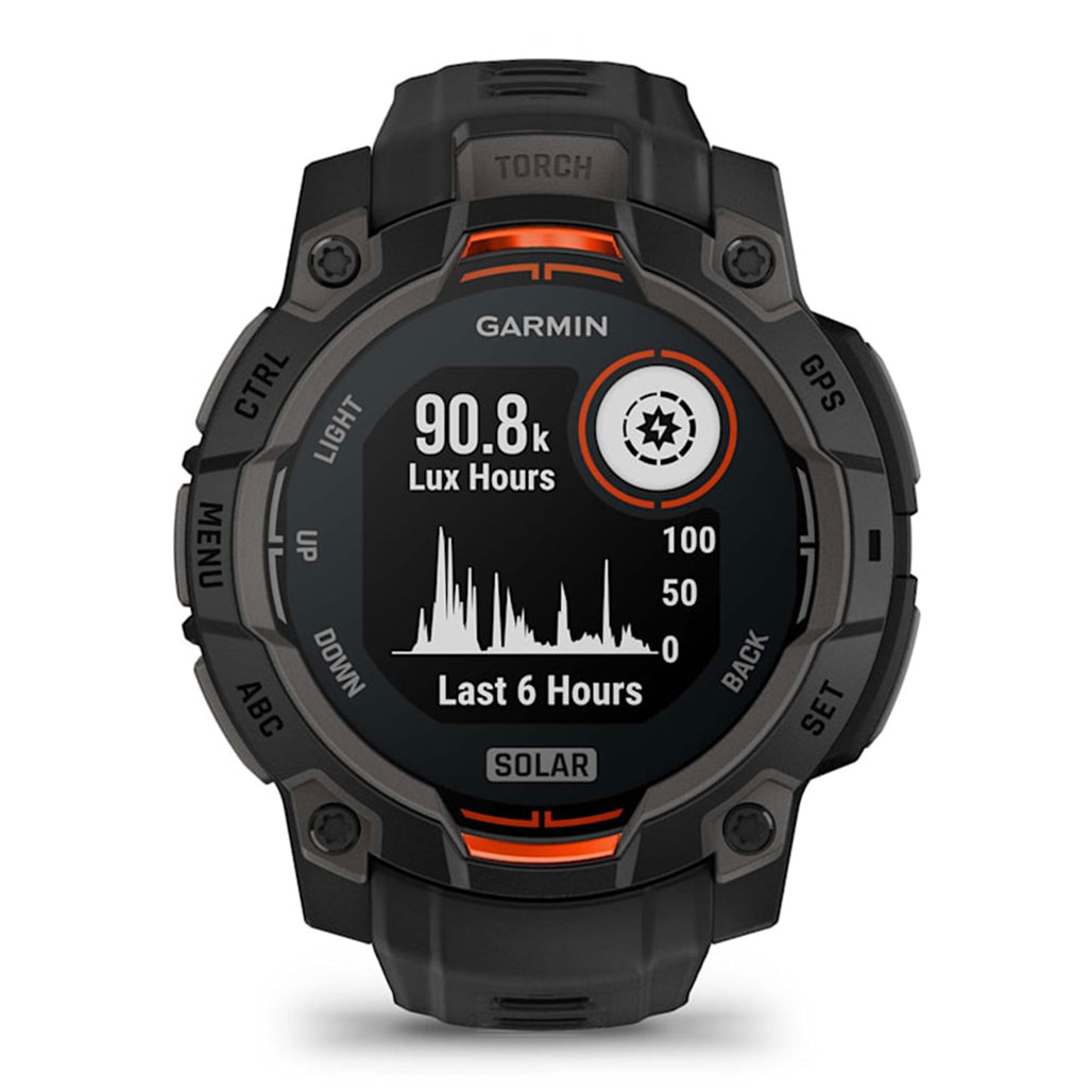 A Photo Of Garmin Instinct 3 45mm Solar - Black with Black Band