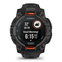 A Photo Of Garmin Instinct 3 45mm Solar - Black with Black Band