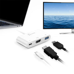 A Photo Of J5Create USB-C to HDMI™ & USB 3.0 Adapter with Power Delivery - JCA379 | 4K Resolution & 5 Gbps Data Transfer