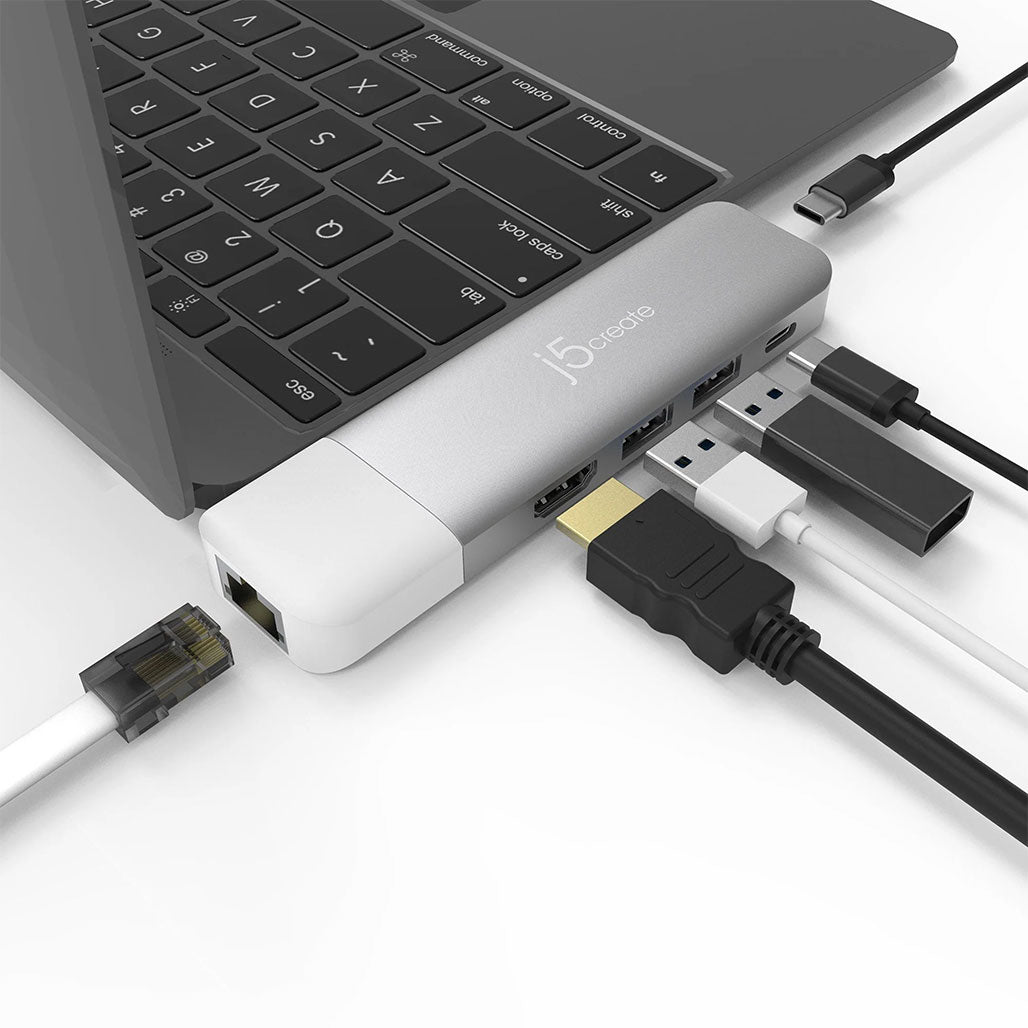A Photo Of J5Create Ultradrive Kit USB-C Multi-Display Modular Dock JCD389 - 12 Configurations, 4K HDMI, Gigabit Ethernet