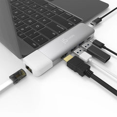 A Photo Of J5Create Ultradrive Kit USB-C Multi-Display Modular Dock JCD389 - 12 Configurations, 4K HDMI, Gigabit Ethernet