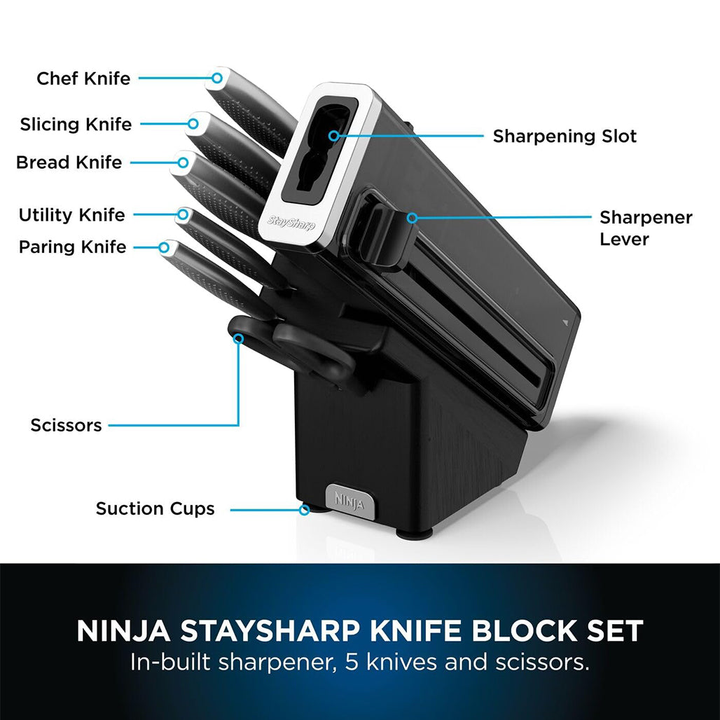 A Photo Of Ninja StaySharp Stainless Steel 6-Piece Knife Set - K62006EUUK