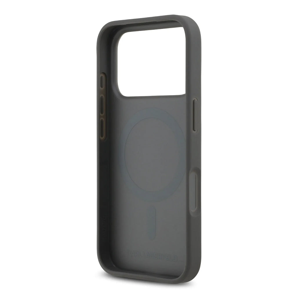 A Photo Of Karl Lagerfeld MagSafe PU Case with RSG Logo Buttons - iPhone 17 Pro Max