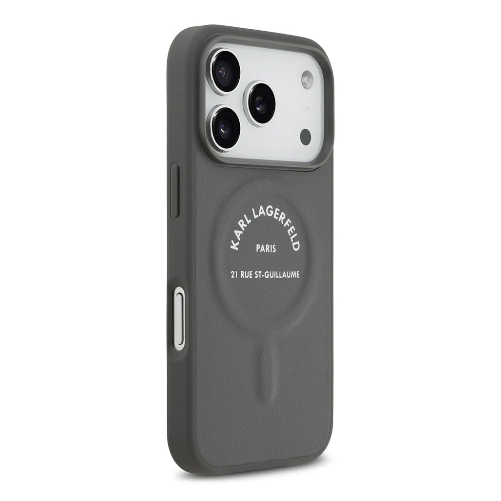 A Photo Of Karl Lagerfeld MagSafe PU Case with RSG Logo Buttons - iPhone 17 Pro Max