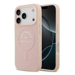 A Photo Of Karl Lagerfeld MagSafe PU Case with RSG Logo Buttons - iPhone 17 Pro