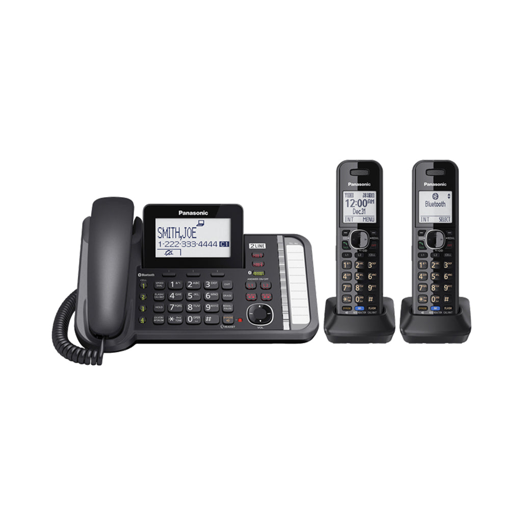 A Photo Of Panasonic KX-TG9582 Corded/Cordless Phone – Advanced 2-Line Operation with Bluetooth & Outlook Integration