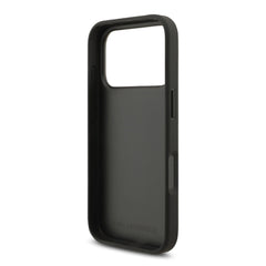 A Photo Of Karl Lagerfeld Full Wrapped Saffiano Leather Case with Karl & Choupette Head Pins for iPhone 17 Pro Max