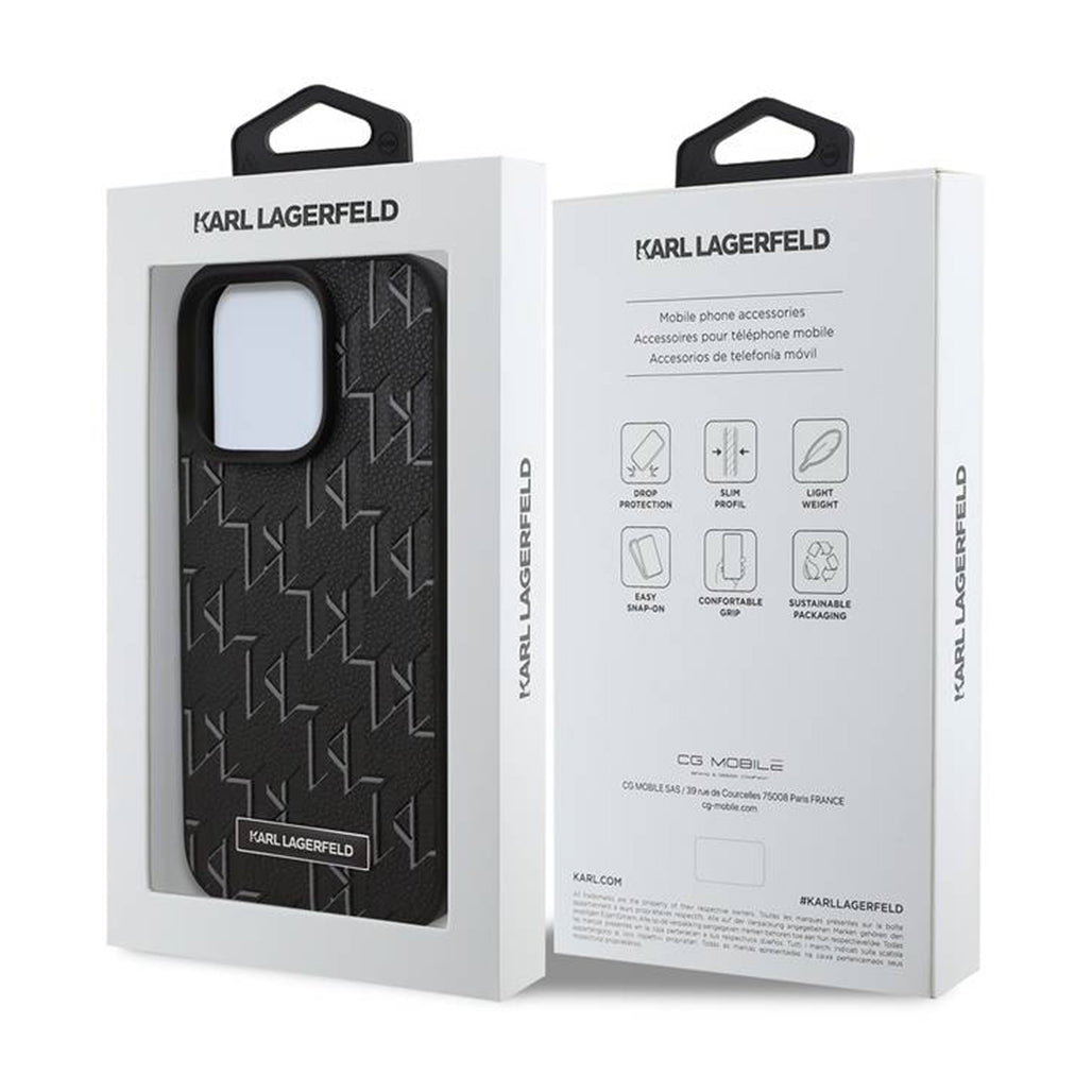 A Photo Of Karl Lagerfeld PU Hard Case for iPhone 16 Pro Max – Stylish Protection with Premium Design