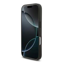 A Photo Of Karl Lagerfeld PU Leather Case with Script Logo & Metal Buttons for iPhone 17 Pro