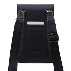 A Photo Of Karl Lagerfeld Saffiano Karl&Choupette Universal Phone Pouch with Strap – Designer Bag with Card Slots for Everyday Use
