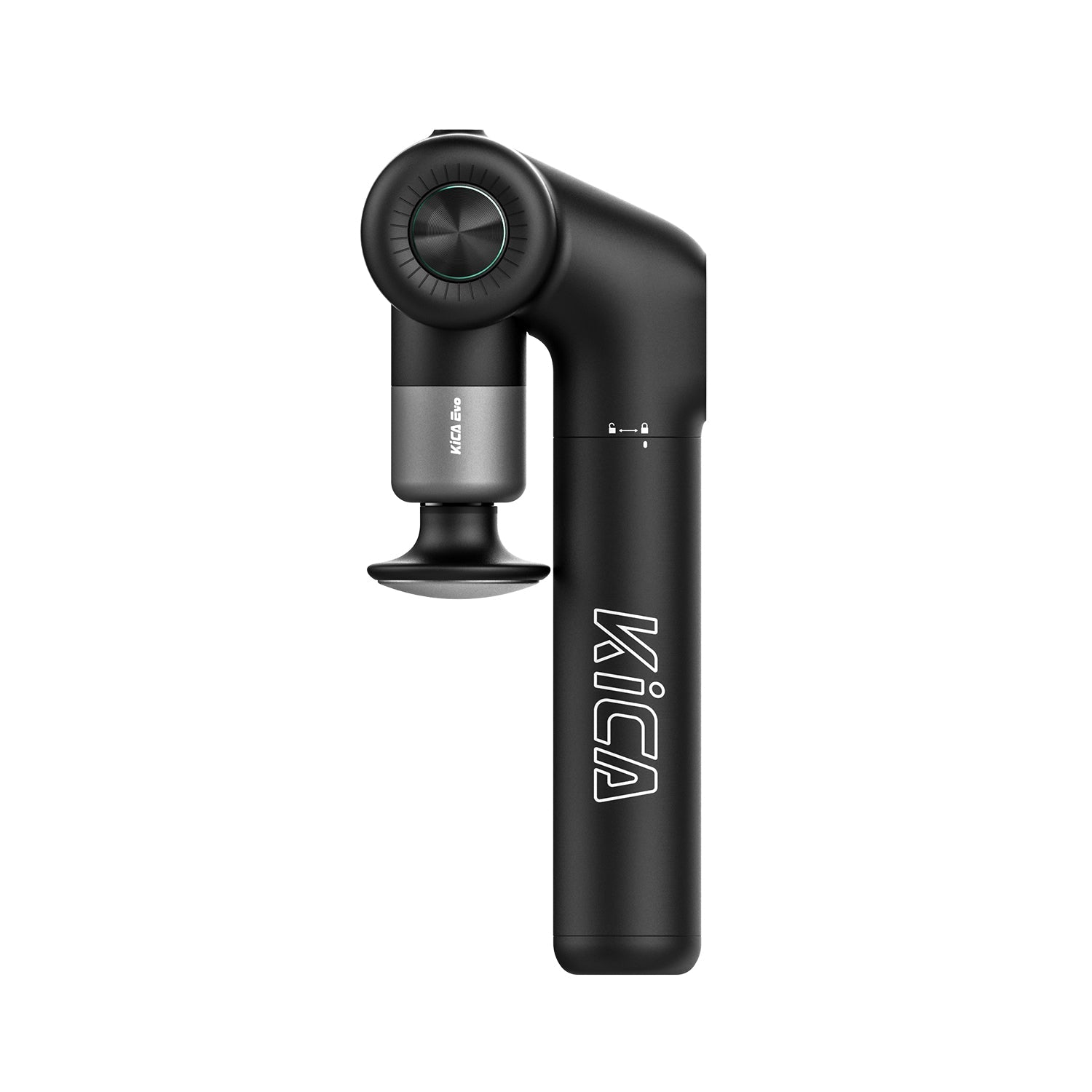 A Photo Of KiCA Evo - Professional Massage Gun with Foldable Design, Extendable Handle, and Heat Function