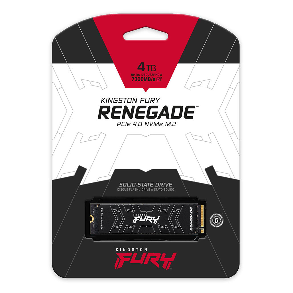 A Photo Of Kingston FURY Renegade 4TB PCIe 4.0 NVMe M.2 SSD – Ultimate Performance for Gamers and Enthusiasts