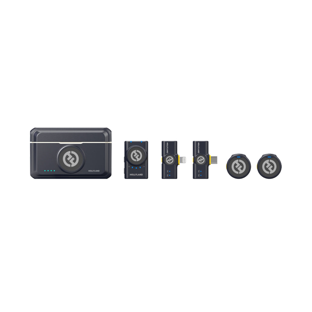A Photo Of Hollyland LARK M2 Wireless Microphone – Lightweight 9g, 40-Hour Battery, ENC Noise Cancellation, 300m Range, Multi-Device Compatibility