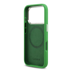 A Photo Of Lacoste MagSafe Silicone Case with Metal Logo for iPhone 17 Pro