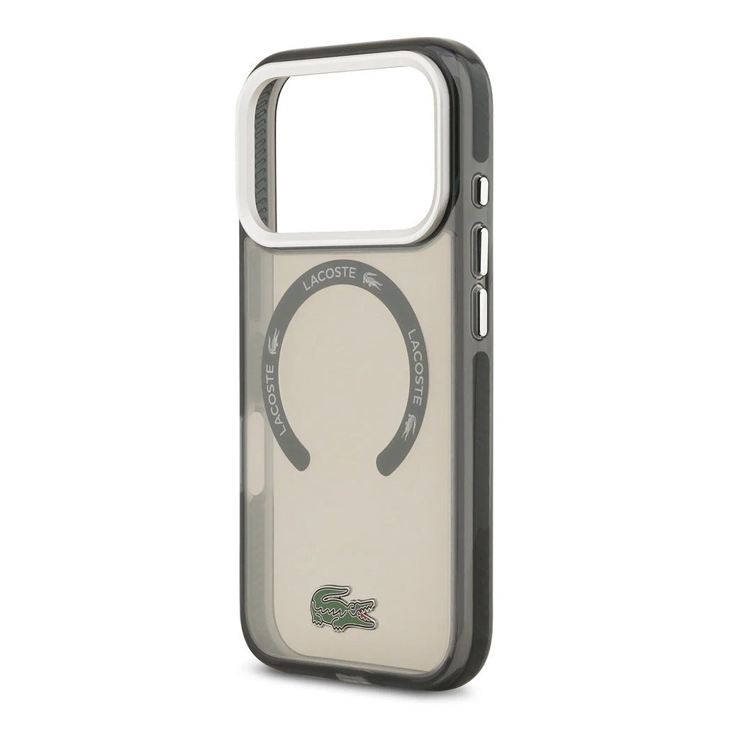 A Photo Of Lacoste MagSafe Transparent TPU+PC Case with Frosted Finish for iPhone 17 Pro
