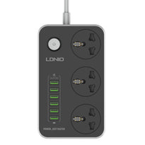 LDNIO SC3604 Universal Power Strip with 3 AC Outlets & 6 USB Ports