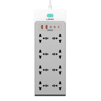 LDNIO SC4 65W GaN 13-in-1 Desktop Power Strip with 8 AC Outlets, USB-C, USB-A & Lightning